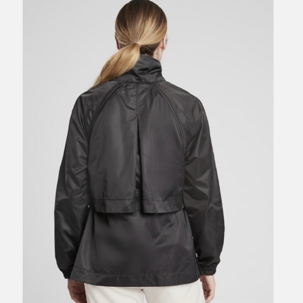 Athleta Escape black lightweight cinched long jacket, size XL - Picture 5 of 13